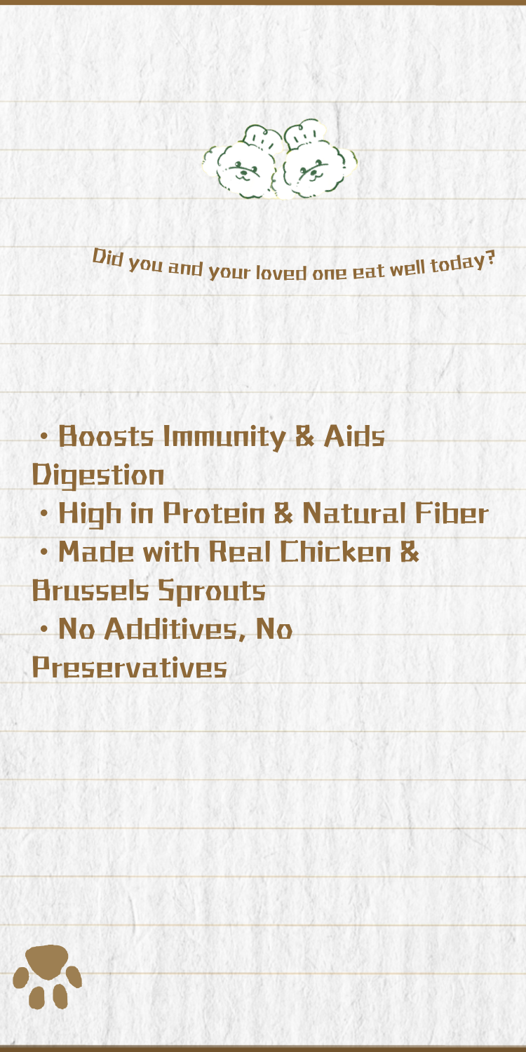 Freeze-dried Pet Brussels Sprouts Chicken Floss