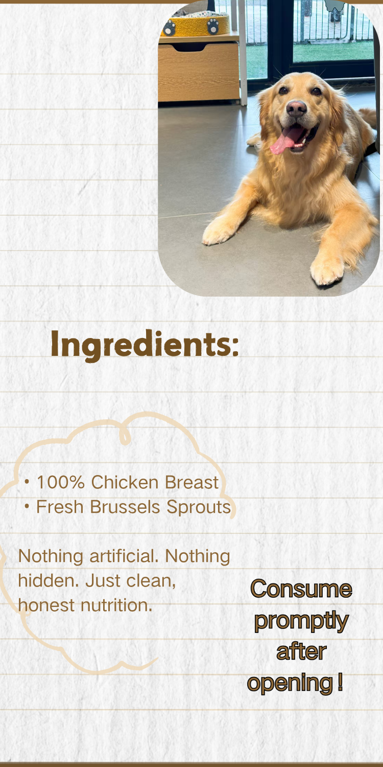 Freeze-dried Pet Brussels Sprouts Chicken Floss