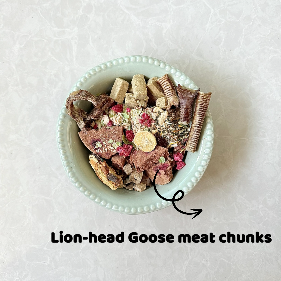 Freeze-dried Pet Snacks Lion-head Goose meat bites