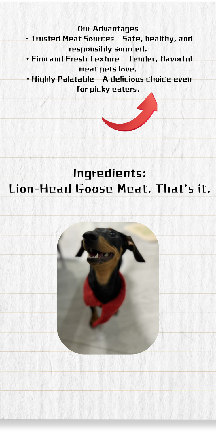Freeze-dried Pet Snacks Lion-head Goose meat bites