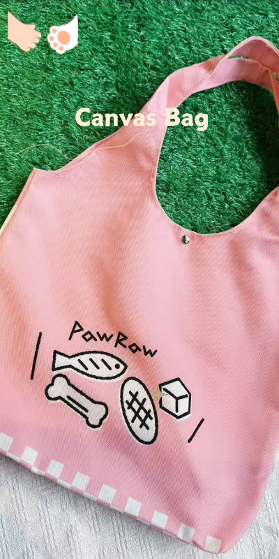 PawRaw's Everyday Canvas Tote Bag