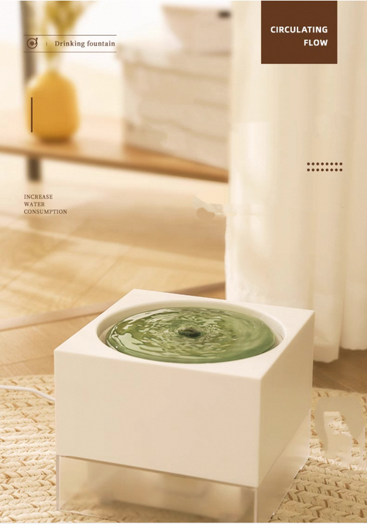 Smart Ceramic Pet Water Fountain 2L Big Capacity