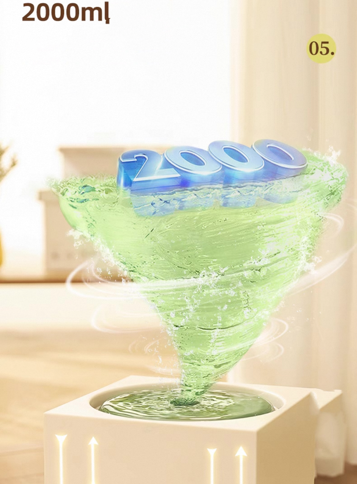 Smart Ceramic Pet Water Fountain 2L Big Capacity