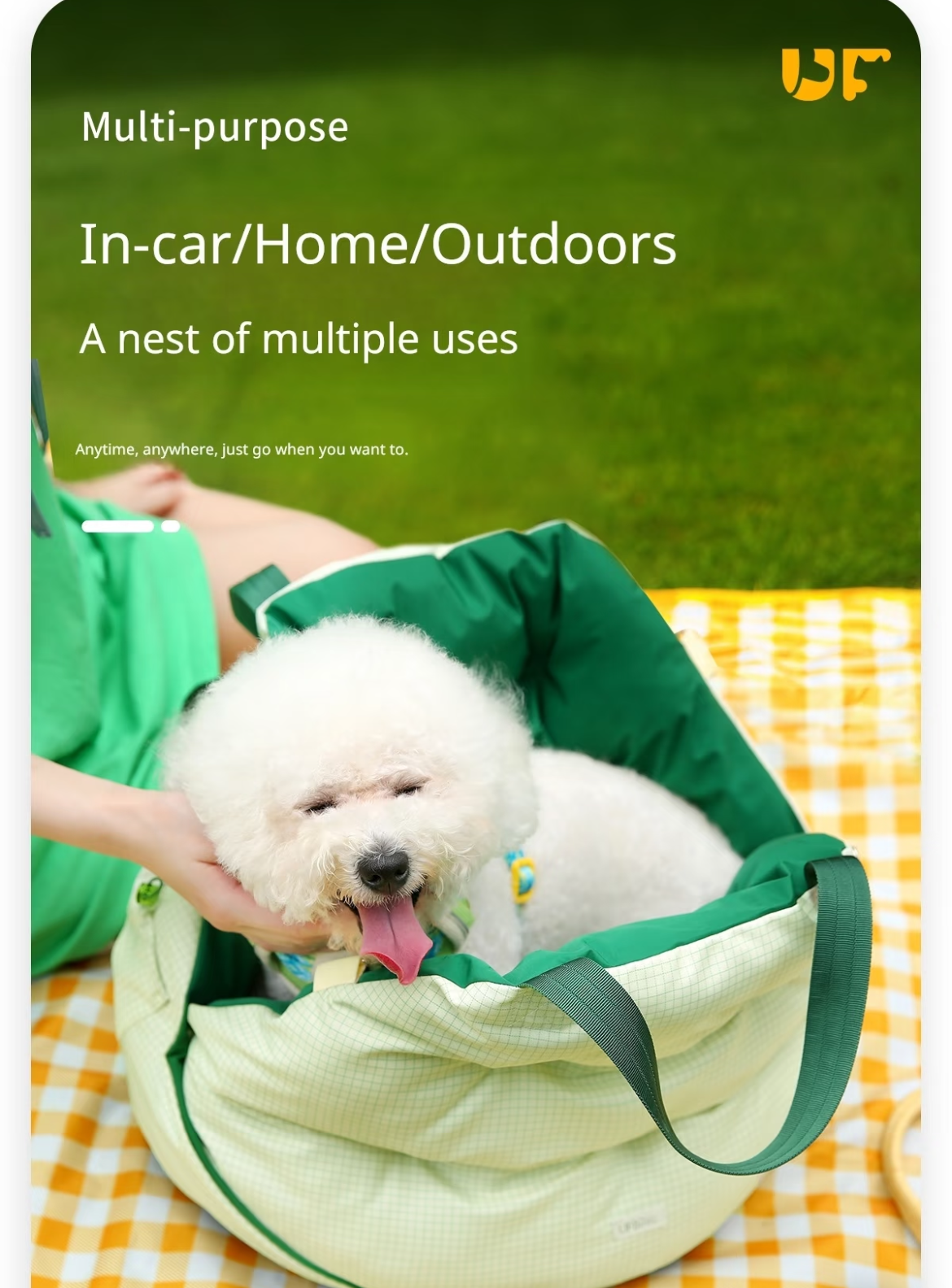 Pet Bag Multiple Use - Car Seat, Outdoor and Indoor