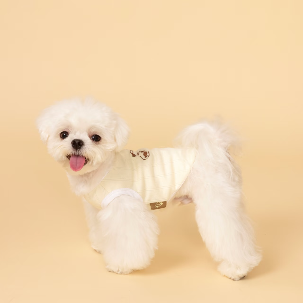 Sleeveless Dog Vest, Embroidered, Soft and Stylish