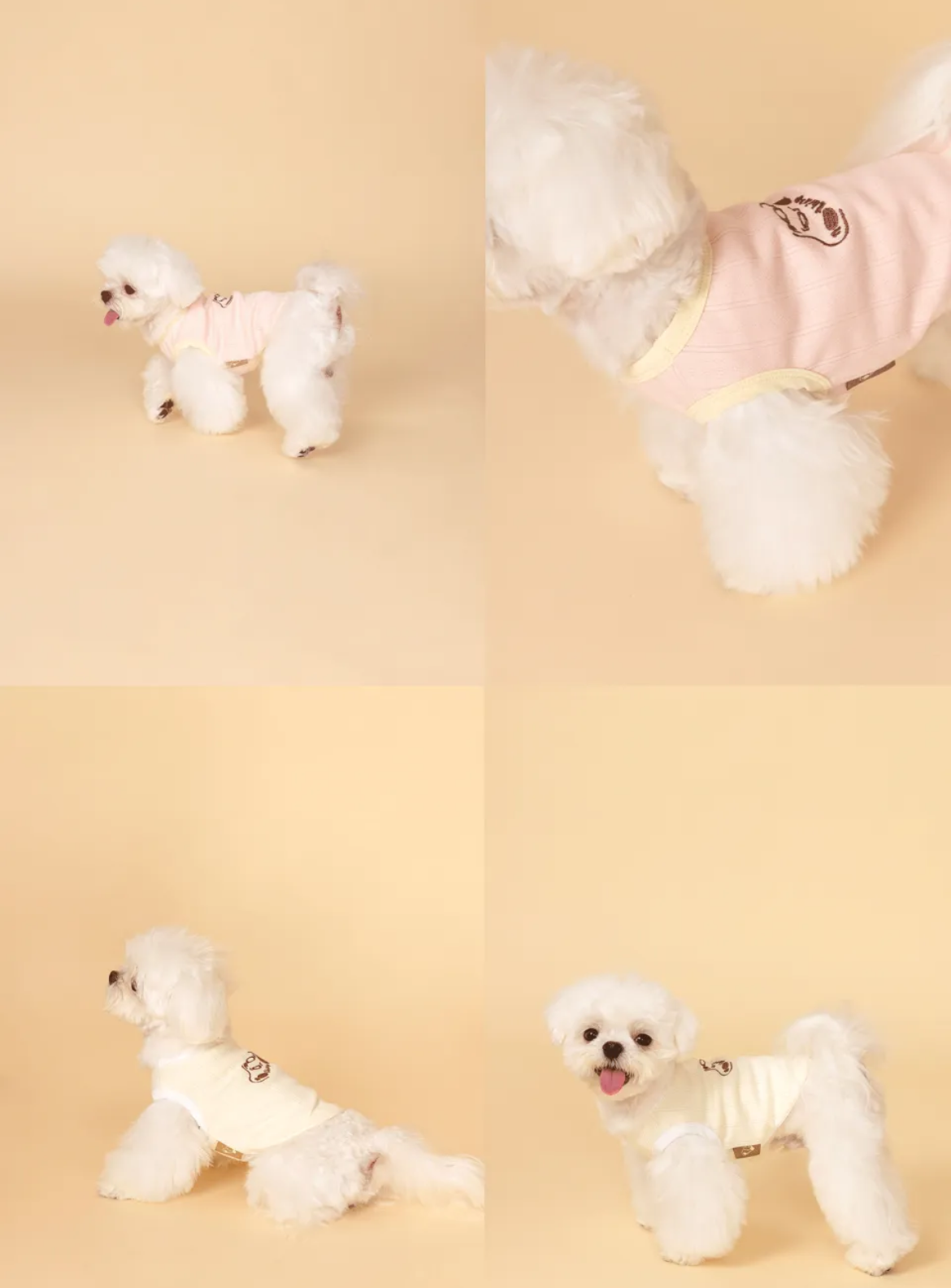 Sleeveless Dog Vest, Embroidered, Soft and Stylish