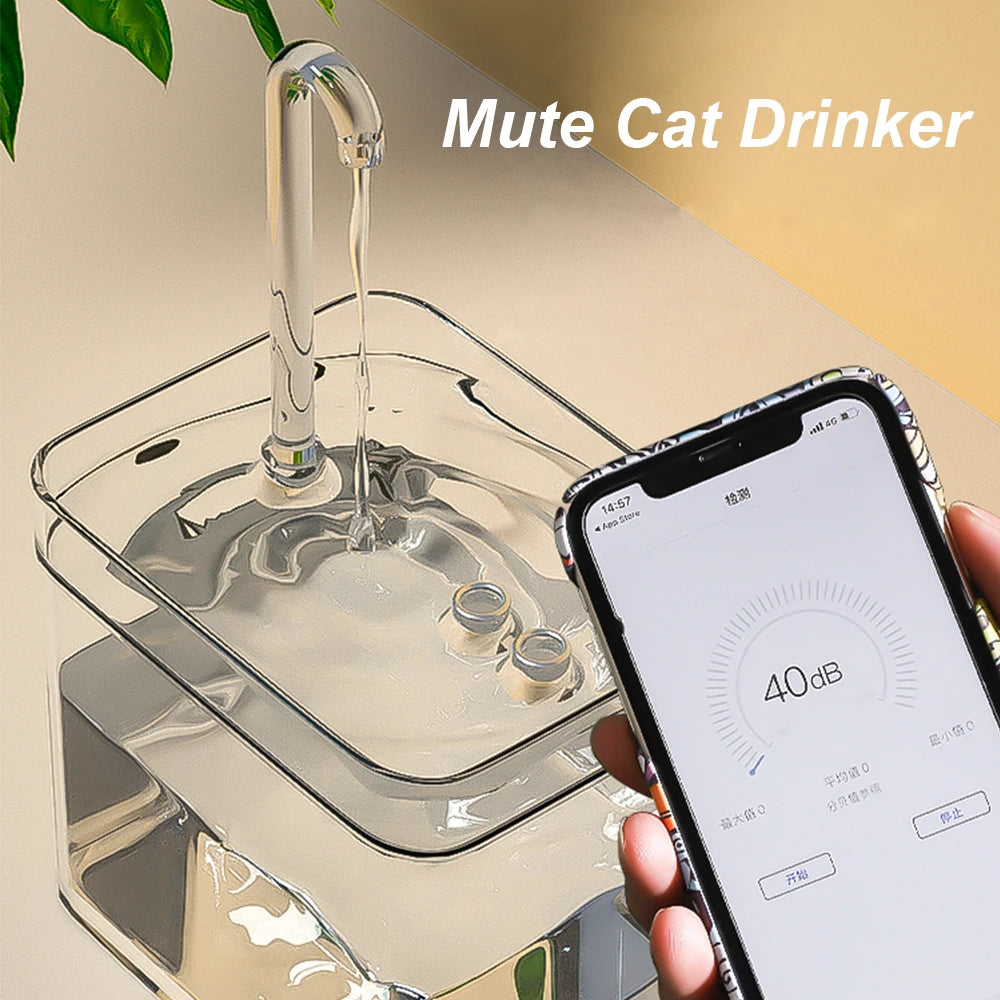 Cat Water Fountain Auto Filter USB Electric